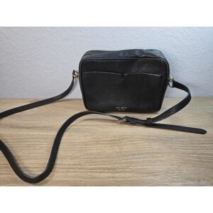 Kate Spade New York Polly Medium Black Camera Crossbody Bag Leather